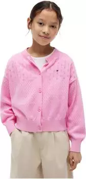 Tommy Hilfiger Pointelle Cardigan (KG0KG09503) pink