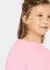 bonprix Langer Pullover mit Blockstreifen, Regular Fit puderrosa/wollweiß/grau gestreift