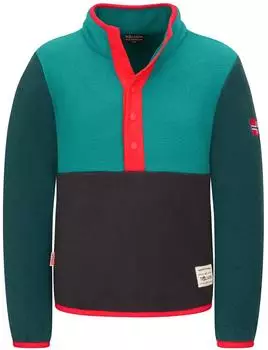 Trollkids Kid's Flekkefjord Half Zip black/dark cyan