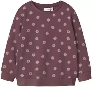 Name It NMFDAVINA LS Sweat Fleece BRU NOOS Sweatshirt (13237219) wild ginger/with lilas flowers