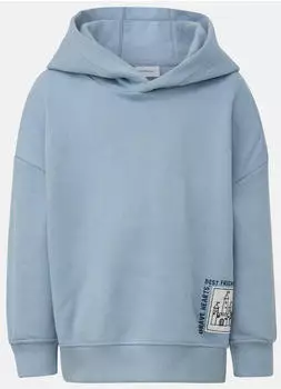 s.Oliver Oversize Kapuzensweatshirt mit R&uuml;ckenprint (2183259) blau