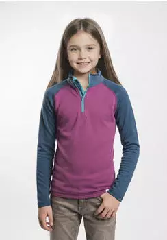 Trollkids Kids Rauland Half Zip Fleecepullover (140923708) bright berry/madeira blue/dark turquoise