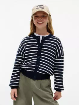 Tommy Hilfiger Cable Cardigan Strickjacke Regular Fit (KG0KG09076) dunkelblau