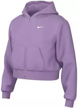 Nike G NSW Studio Fleece OS FZ HD Kapuzensweatjacke (IM4904) violet star/white