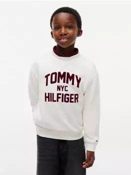 Tommy Hilfiger VARSITY Sweatshirt Regular Fit (96586221) braun/wei&szlig;