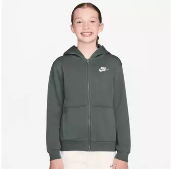 Nike K NSW CLUB FLC HD FZ LS LBR Kapuzensweatjacke (FD3004) camo green/white