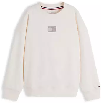 Tommy Hilfiger Tommy Rhinestone Crew Neck Sweatshirt (KG0KG09490) weiß