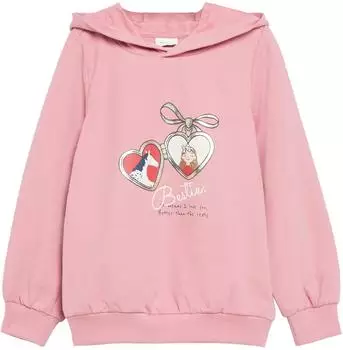 s.Oliver Sweatshirt mit Folienprint und Kapuze / pink 2180986.4183.