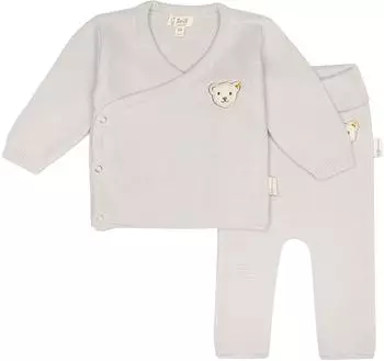 Steiff 2-tlg. Set Wickel-Strickjacke und Strickhose beige/grau (L0000300331092)