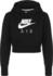 Nike Older Kids' Cropped French Terry Hoodie (CZ6234) black/white/white