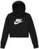 Nike Older Kids' (Girls') French Terry Cropped Hoodie Sportswear Club (DC7210) black