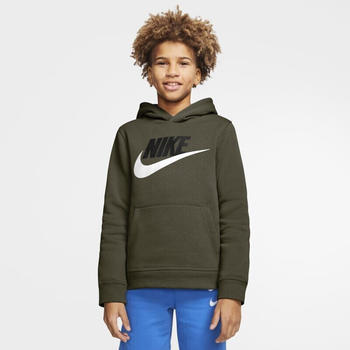 Nike Sportswear Club Older Kids Pullover Hoodie (CJ7861) rough green