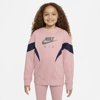 Nike Air Older Girls' French Terry Sweatshirt (DD7135) pink glaze/midnight navy