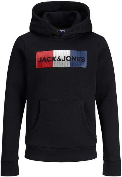 Jack & Jones Corp Logo Hood Large Print (12152841) black/detailplay