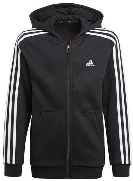 Adidas Junior Boys 3s Full Zip Hoody black white