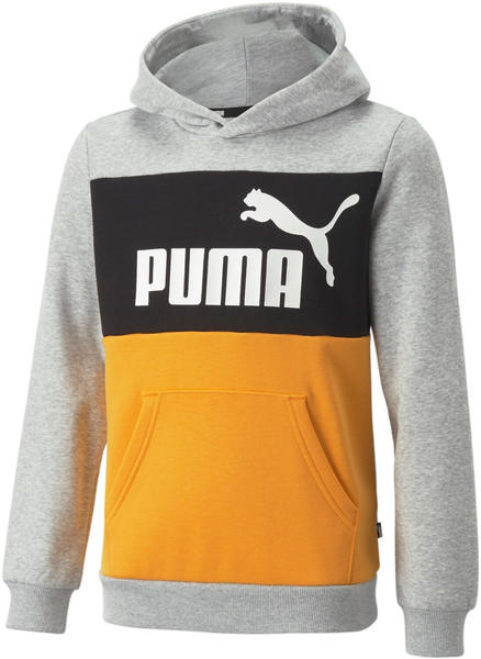 Puma ESS Colorblock Hoodie Kids (849081) grey/yellow