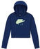 Nike Air Older Girls' Cropped French Terry Hoodie (DA1173) blue void/lime glow