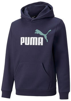 Puma Essentials+ Two-Tone Big Logo Youth Hoodie (586987) peacoat/mineral blue