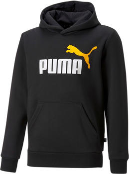 Puma Essentials+ Two-Tone Big Logo Youth Hoodie (586987) puma black/tangerine