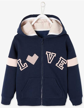 Vertbaudet "Love" Zipped Jacket With Hood dark blue