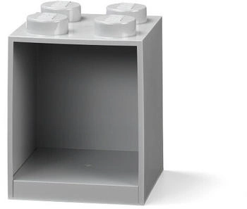 LEGO Brick shelf 4 knobs grey