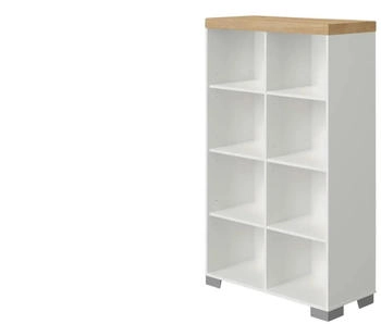 Paidi Standregal Kira 8 Fächer Kreideweiß/Eiche-Nebraska (1386534)