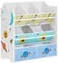 Songmics Kinderzimmerregal mit 7 Vliesstoff-Aufbewahrungsboxen, 29,5x62,5x60cm, Weiß (GKR034W01)