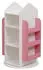 Home Deluxe Juna Kinderregal drehbar 360° 60x60x105,3cm Weiß/Pink