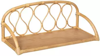 Atmosphera Wandregal "Retro" Kinder Rattan Beige 57x24cm (ATM-174093)