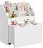Songmics Kinderregal 3 Ebenen mit Rollen, wolkenweiß (GKR041W10)