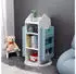 Home Deluxe JUNA Kinderregal 360° drehbar, Weiß/Blau, 60x60x105,3cm (51333)