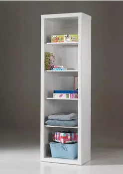 Vipack Robin Bücherregal 4 Fächer 60x40x204cm Weiß Lackiert (ROBI1214)