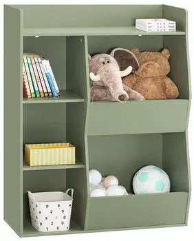 SoBuy KMB55 Kinderbücherregal Montessori 5 Fächer, Grün (KMB55-K-GR)