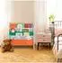 Relaxdays Kinderbücherregal Tiere Holzwerkstoff/Textil/Metall 62.5x60x28cm