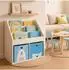 Relaxdays Kinderbücherregal 79x72x30,5cm, 3 Fächer, 2 Boxen, weiß (10051426_49)