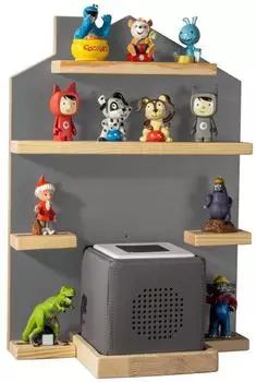 Haushalt International Kinder-Regal Haus kompatibel mit Toniebox und Figuren (45140)