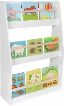 Relaxdays Kinderregal Bücherregal 3 Fächer, weiß