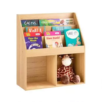 SoBuy Kinderregal Montessori 2 Regale Naturholz (KMB01-N)