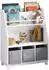 SoBuy KMB34-W Kinderregal mit 3 Boxen und Ablagefächern, Weiß (KMB34-W)