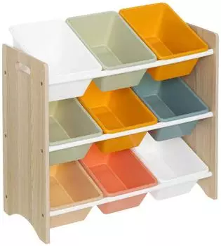 Atmosphera Iduna Kinder-Aufbewahrungsmöbel 9 Fächer, 60x64cm, Multicolor
