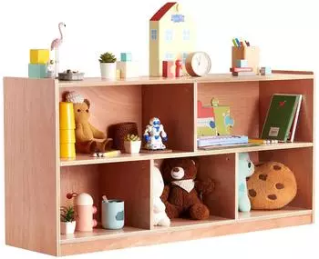 VEVOR Kinderb&uuml;cherregal 2 Ebenen 5 F&auml;cher mobil (IVY-VVR-004)