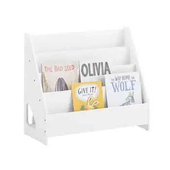 SoBuy KMB32-K-W Kinder-B&uuml;cherregal Montessori 4 offene F&auml;cher, wei&szlig; (KMB32-K-W)