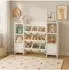 Relaxdays Kinderregal mit 8 Boxen, MDF, 138,5x29,5x94,5cm