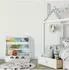 Relaxdays Kinderbücherregal Wolkenmotiv MDF 3 Fächer