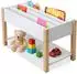 Relaxdays Kinder-Bücherregal 4 Buchablagen, offenes Fach, weiß/natur, 80x44x40cm