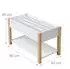 Relaxdays Kinder-Bücherregal 4 Buchablagen, offenes Fach, weiß/natur, 80x44x40cm