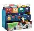 Relaxdays Kinderregal mit 9 Stoffboxen Monster Design, 70x92,5x30cm, bunt