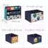 Relaxdays Kinderregal mit 9 Stoffboxen Monster Design, 70x92,5x30cm, bunt