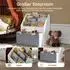 SoBuy KMB17-HG Kinder-Bücherregal 3 Ablagefächer Weiß/Grau (KMB17-HG)