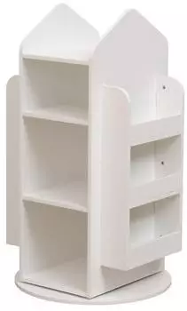 Home Deluxe JUNA Kinderregal 360&deg; drehbar, 60x60x105,3cm, Wei&szlig;